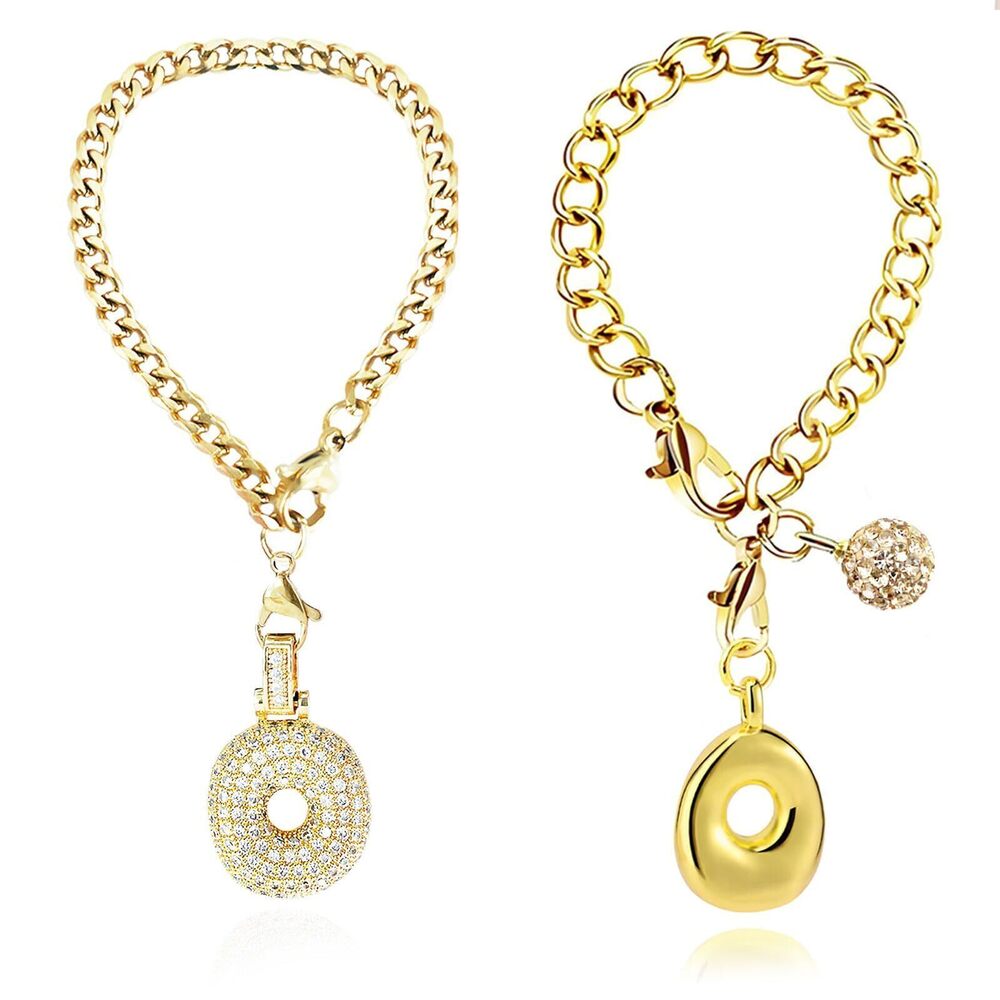 7610 Gold Bubble Letter Charms for Stanley Cup Accessories - Designer